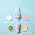 Silicone Squeeze Feeding Spoon Baby Food Dispensing Spoon with Dust Cover for Rice Cereal Fruit Juice Pumpkin Paste Pink image 4
