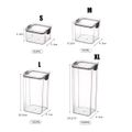 Airtight Food Storage Containers Kitchen Canisters with Lids for Cereal Rice Flour Oats Kitchen and Pantry Organization Black/White image 1