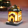 عيد الميلاد الراتنج منزل صغير الحلي المشهد الصغير زخرفة عيد الميلاد اللون- أ image 1