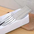 Compact Cutlery Organizer Kitchen Drawer Tray Silverware Flatware Organizer Storage Tray White image 3