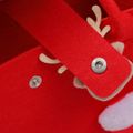 borsa tote con manico superiore in feltro di Natale con bottone a pressione Rosso image 5