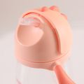 240ML（8.12OZ）/360ML（12.17OZ）  Dinosaur Sippy Cup with Straw Tritan BPA Free Toddler Drinks Water Bottles Trainer Cup with Handles Pink image 4