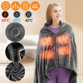 Heated Blanket Cozy Soft Electric Throw with 3 Heating Levels & 8 Zones Fever Fast Heating USB Charging Color-A image 2