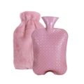 2L Hot Water Bottle Hot Water Bag with Soft Plush Cover Removable Hot Cold Pack for Menstrual Cramps and Pain Relief Pink image 1