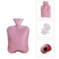 2L Hot Water Bottle Hot Water Bag with Soft Plush Cover Removable Hot Cold Pack for Menstrual Cramps and Pain Relief Pink image 3
