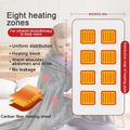 Heated Blanket Cozy Soft Electric Throw with 3 Heating Levels & 8 Zones Fever Fast Heating USB Charging Color-A image 5