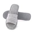 Women's Open Toe Slide Slipper Stripe Linning Indoor House Slippers Grey image 2