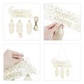 Ramadan Kareem Decoration Wooden Hanging Plaque Sign Pendant Ornament Color-A image 3