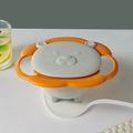 Baby Gyro Bowl 360° Spill Resistant Gyro Bowl with Lid White image 1