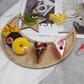 Ramadan Wood Moon Star Tray Eid Mubarak Party Food Serving Tableware Tray Crescent Pastry Dessert Display Holder Color-A image 5