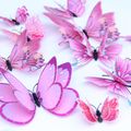 12-pack 3D Butterfly Wall Decor Removable Wall Stickers Room Decor for Kids Nursery Classroom Wedding Decor Pink image 3