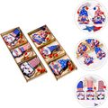 9-pack Independence Day Wooden Ornaments Hanging Wooden Pendants for 4th of July Party Supplies Decorations Color-A image 3