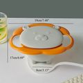 Baby Gyro Bowl 360° Spill Resistant Gyro Bowl with Lid White image 5