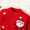 Christmas Baby Boy/Girl Santa Graphic Red Knitted Sweater Red image 3