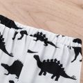 2pcs Baby BoY Dinosaur Print Long-sleeve Hoodie and Pants Set Black image 4