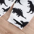 2pcs Baby BoY Dinosaur Print Long-sleeve Hoodie and Pants Set Black