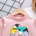 2pcs Baby Camouflage Letter Print Long-sleeve Cotton Sweatshirt and Trousers Set Pink