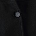 Toddler Girl/Boy Button Design Solid Tie Belt Hooded Coat Black