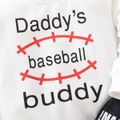 2-piece Toddler Boy Letter Print Pullover Sweatshirt and Baseball Print Pants Set Multi-color