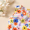 Baby Boy All Over Colorful Floral Print Sleeveless Jumpsuit White