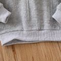 Toddler Boy Basic Solid Color Textured Drop Shoulder Grey Pullover Sweatshirt Grey