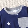 2-Pack Baby Boy Allover Stars Print Colorblock Long-sleeve Pullover Sweatshirts Set MultiColour