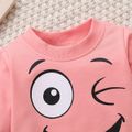 100% Cotton Baby Boy/Girl Cartoon Print Long-sleeve Pullover Sweatshirt Pink image 3