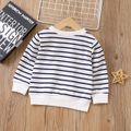 Baby Boy/Girl Long-sleeve Striped Pullover Sweatshirt OffWhite image 5