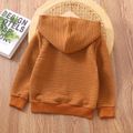 Toddler Boy/Girl Basic Solid Color Hooded Jacket Brown image 2