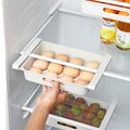 Retractable drawer Type Refrigerator Container Box Egg FoodFruit organizer Storage tray kitchen White image 1