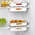 Retractable drawer Type Refrigerator Container Box Egg FoodFruit organizer Storage tray kitchen White image 3