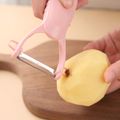 Multi-function Stainless Steel Double Head Peeler Kitchen Vegetable Fruit Paring Knife Double Head Kitchen Accessories Pink