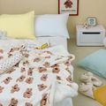 Cartoon Animal Bear Print Fleece Blankets Home Bed Blanket Kids Bedding Baby Blanket Coffee