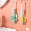 Electric Toothbrush Holder Free Punch Wall Mounted Tooth Brush Organizer Cute Cartoon Waterproof Electric Toothbrush Holder Green