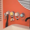 Creative Hook Cute Cartoon Multifunction Self Adhesive Hooks Strong Load-bearing Viscose Wall Hanging Punch-free Pink