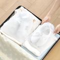 10-pack Disposable Drawstring Shoes Storage Bag Multifunctional Non-woven Shoes Pouch Dust Bags for Indoor Outdoor Travel White image 2