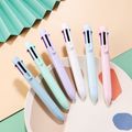 6-Color Ballpoint Pen 6-in-1 Multicolor Retractable Ballpoint Pens Student Stationery Office School Supplies Pink
