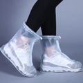 Rain Shoe Covers White Waterproof Foldable Non-Slip Zipper Shoes Cover White
