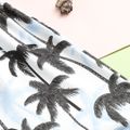 Kid Boy Allover Coconut Tree Print Swim Trunks Shorts Black image 4