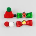 4-pack Women Christmas Hair Clip Christmas Tree Christmas Hat Decor Hair Clip Hair Accessories for Christmas Party Supplies Turquoise