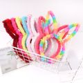 2-pack Pure Color Fuzzy Fleece Bunny Ears Headband Hair Accessories for Girls White