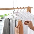 3-pack Wave Hangers Non-Slip Plastic Multifunction Hanging Drying Rack for Ties Scarfs Clothes Bags White image 4