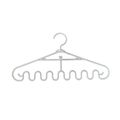 3-pack Wave Hangers Non-Slip Plastic Multifunction Hanging Drying Rack for Ties Scarfs Clothes Bags White image 5