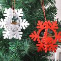 4Pcs Christmas Wooden Hollow Pendant Snowflake Bell Stars Pendant Xmas Tree Decoration Color-A image 3