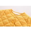 Solid Fleece-lining Long-sleeve Baby Coat Yellow