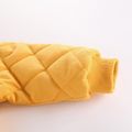 Solid Fleece-lining Long-sleeve Baby Coat Yellow
