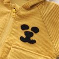 Baby Yellow Long-sleeve Hooded Cotton Corduroy Coat Jacket Yellow