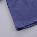 2pcs Toddler Boy Trendy Ripped Denim Jeans and Zipper Pocket Design Sweatshirt Set Deep Blue image 5