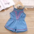 Toddler Girl Geometric Print Jumpsuit Blue