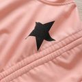 Toddler Girl Stars Print Bowknot Design Casual Pink Pullover Sweatshirt Pink